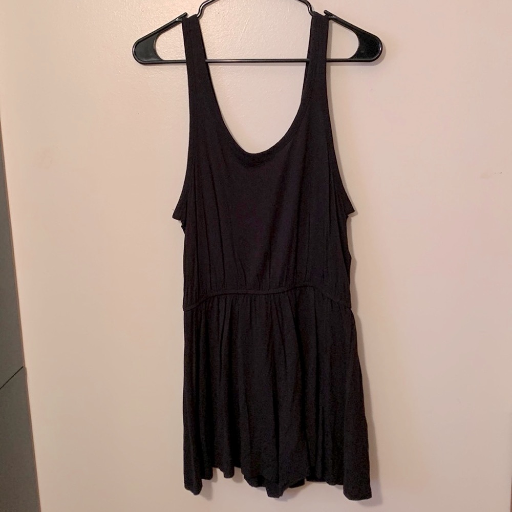 H&M plain black cotton romper